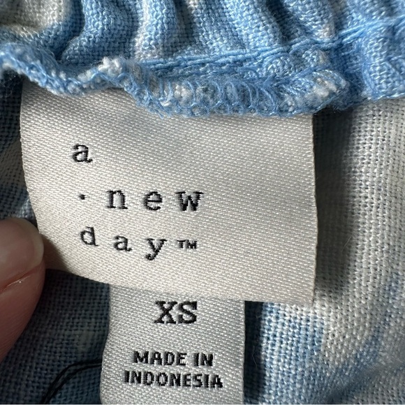 New NWOT A New Day Linen Maxi Dress Blue Floral XS - Picture 5 of 8